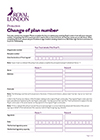 Change of plan number form